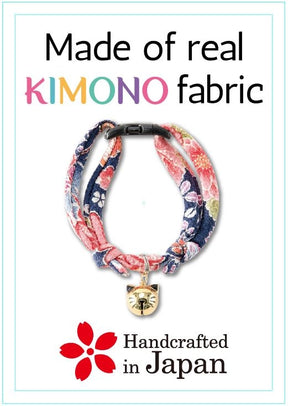 Cat Collar Chirimen Fireworks