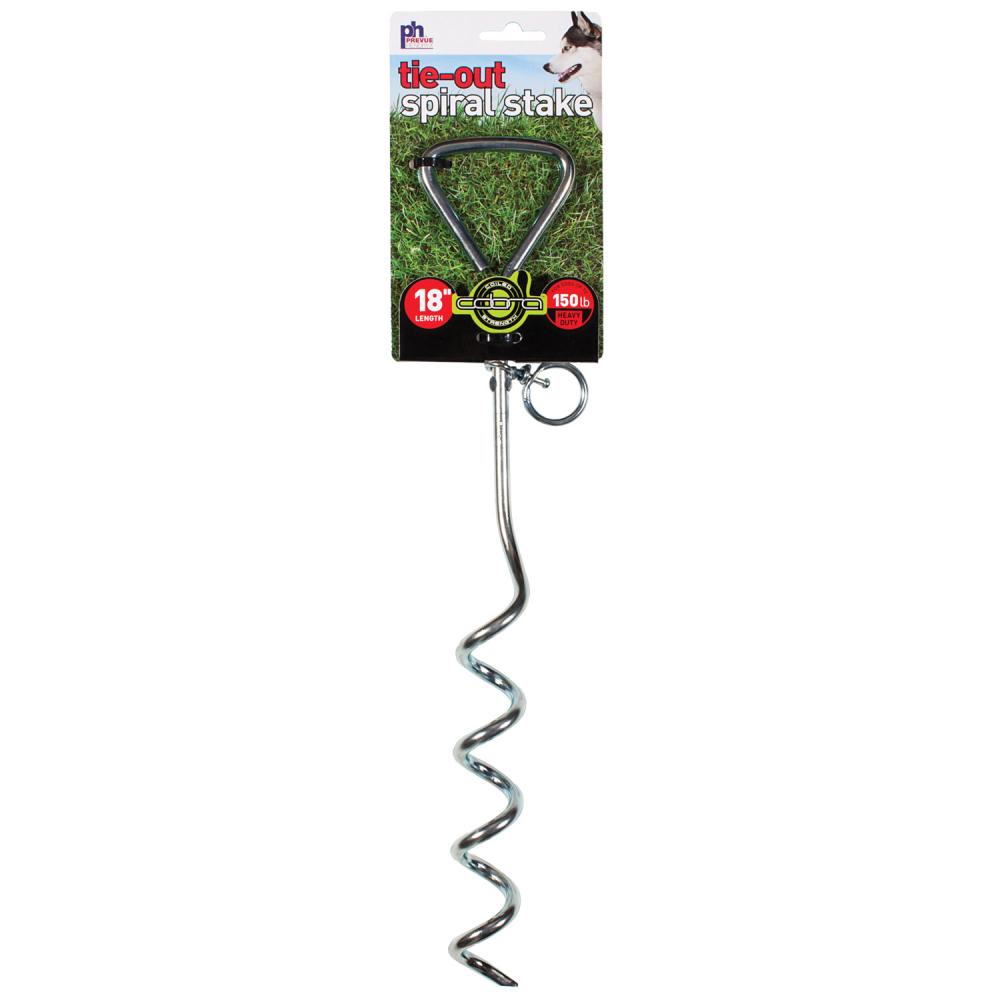 Prevue Hendryx - Tie-Out Spiral Stake For Dogs Up To 150 lbs.
