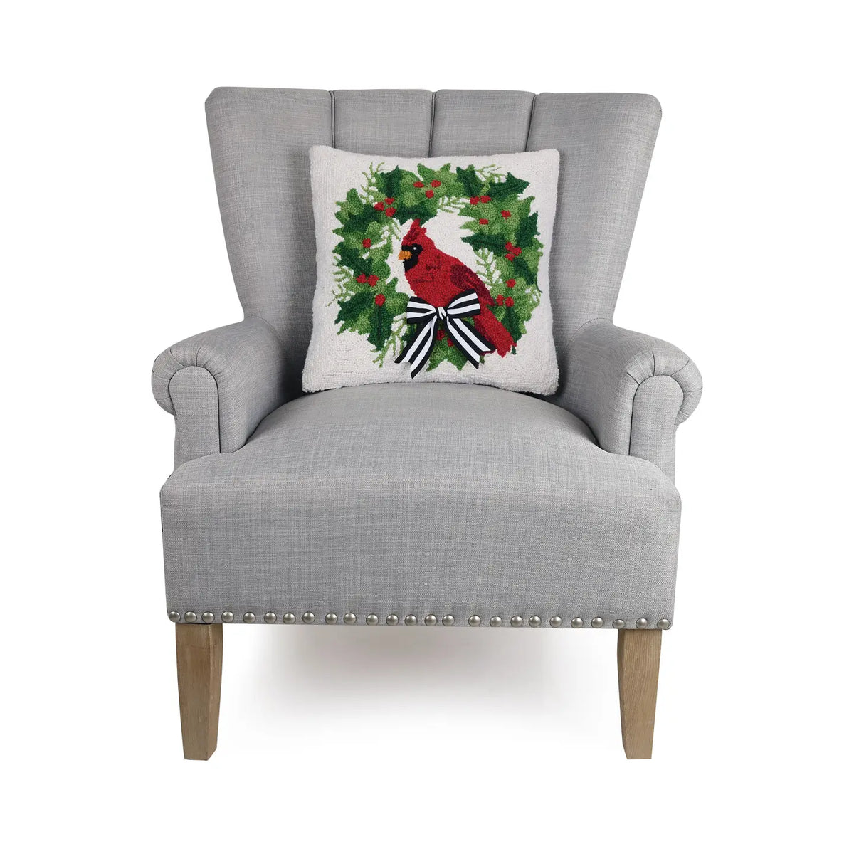 Peking Handicraft - Pillow Hook Cardinal With Ribbon