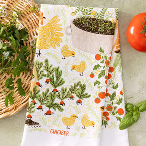 Gingiber - Tea Towel Garden Chickens