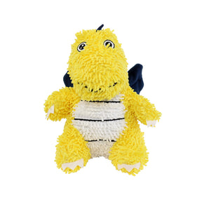 Tuffy Dog Toys - Mighty Microfiber Ball Yellow Dragon Squeaky Toy
