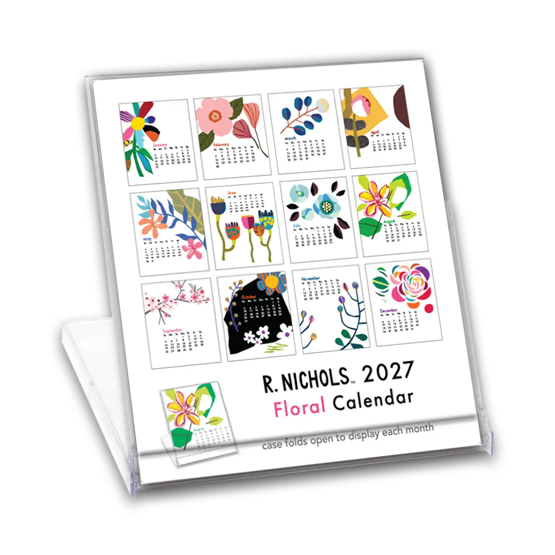 R. Nichols - Floral Desk Calendar 2027