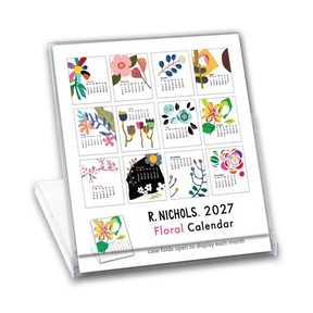 R. Nichols - Floral Desk Calendar 2027