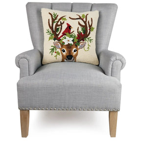 Peking Handicraft - Pillow Reindeer & Cardinal