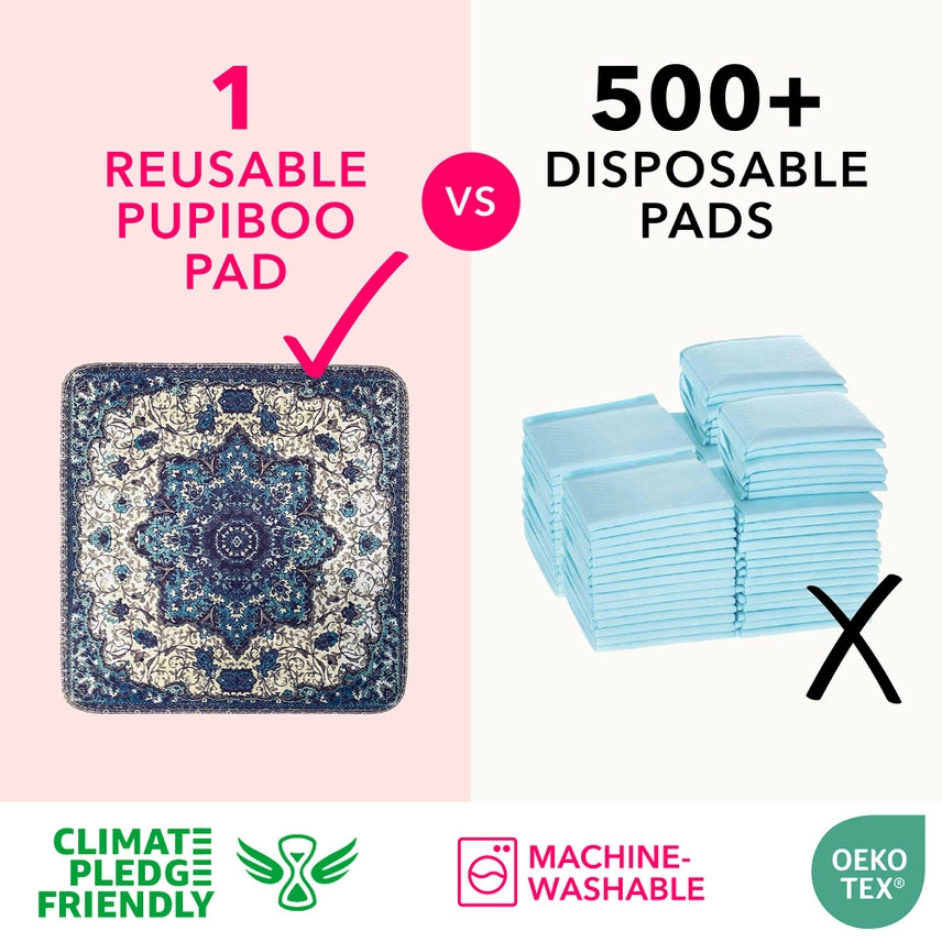 Pupiboo - Medallion Washable Pee Pads 36"x36" (2 pack)