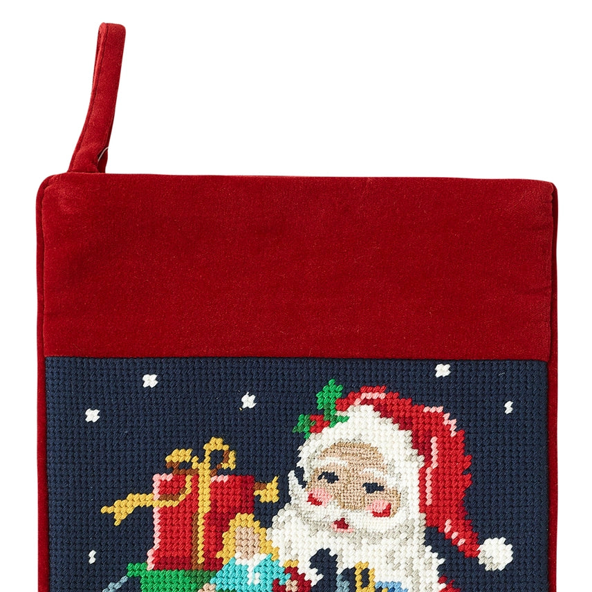 Peking Handicraft - Stocking Santa with Toys Embroidered