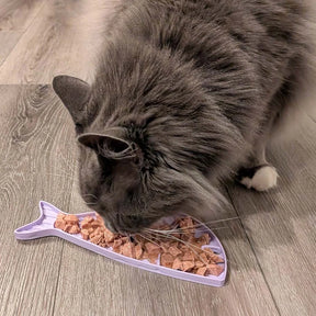 SodaPup - Enrichment Lick Mat for Cats Purple Goldfish