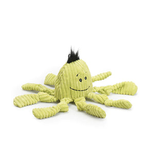Octo-Knotties - Knots On Each Leg / 9 Squeakers / Corduroy Lime