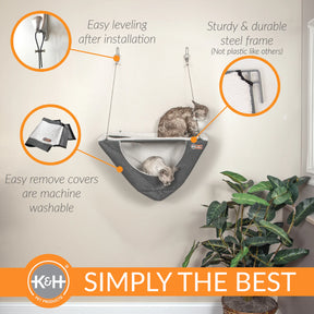 K&H Wall Mount Cat Shelf & Cat Hammock