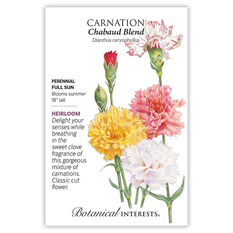 Botanical Interests, Inc. - Carnation Chabaud Blend Seeds