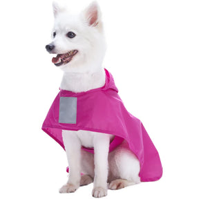 Cerise Pink | 3M Reflective Dog Raincoat Hooded