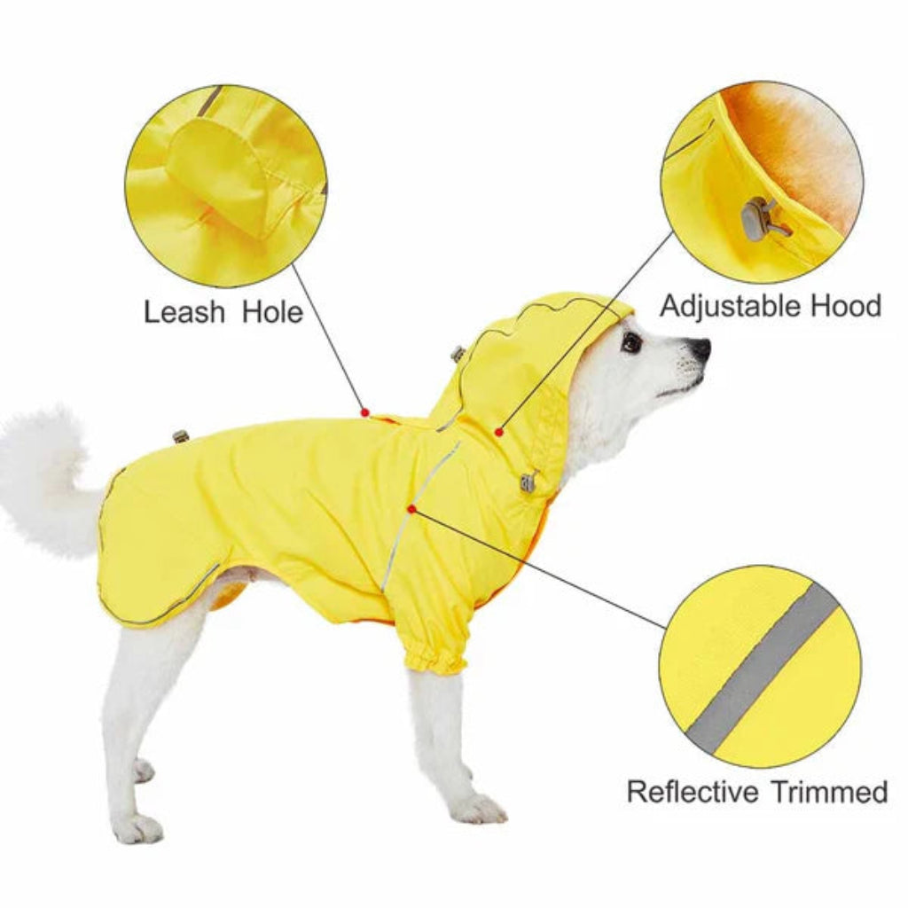 Blueberry Pet - Dog Reflective Raincoat Yellow