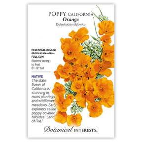 Poppy California Orange Seeds