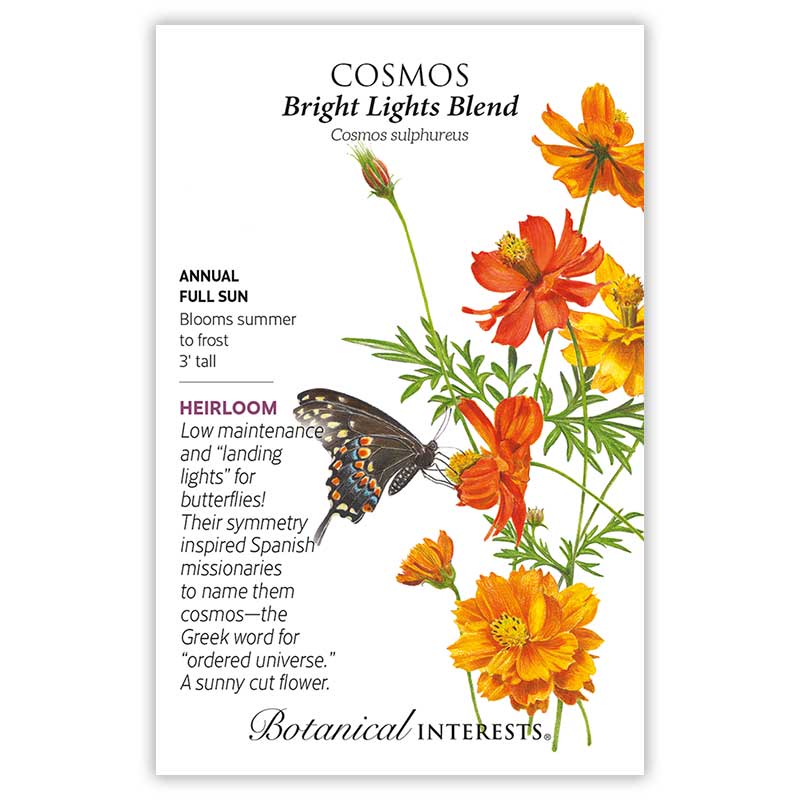 Botanical Interests, Inc. - Cosmos Bright Lights Blend Seeds