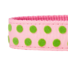 Baby Pink | Soft Touch Dotted Velvet Dog Leash