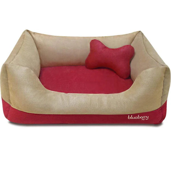 Color-Block Premium Microsuede Dog Bed Cover