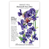 Botanical Interests, Inc. - Sweet Pea Mammoth Navy Blue Seeds