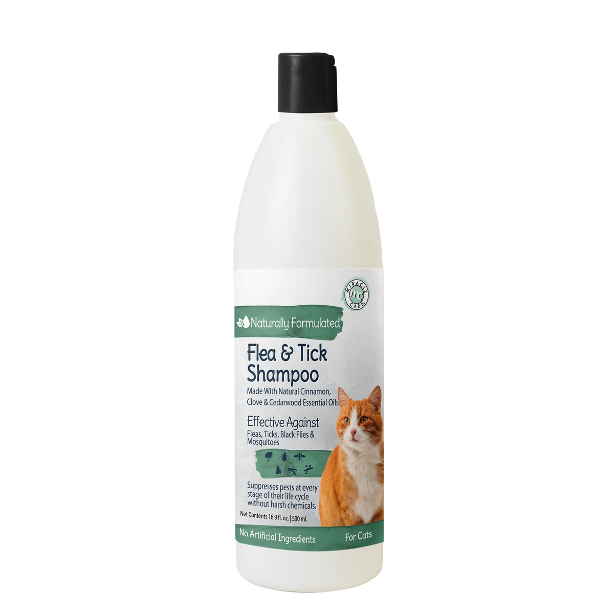 Natural Flea Shampoo for Cats of All Ages 16.9 oz.