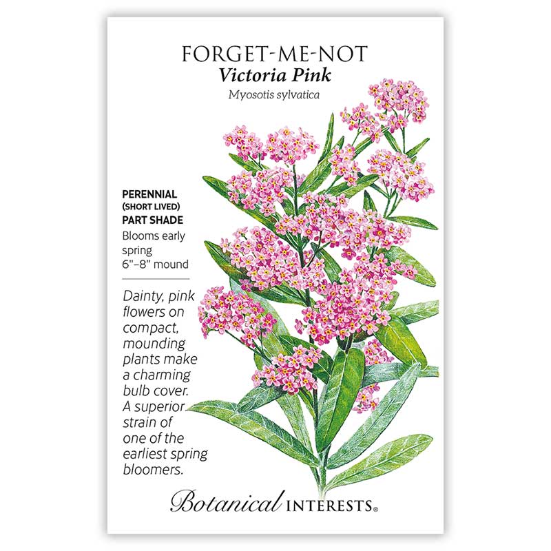 Botanical Interests, Inc. - Victoria Pink Forget-Me-Not Seeds