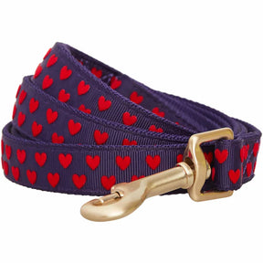 Gothic Grape | Dotted Velvet Heart Dog Leash