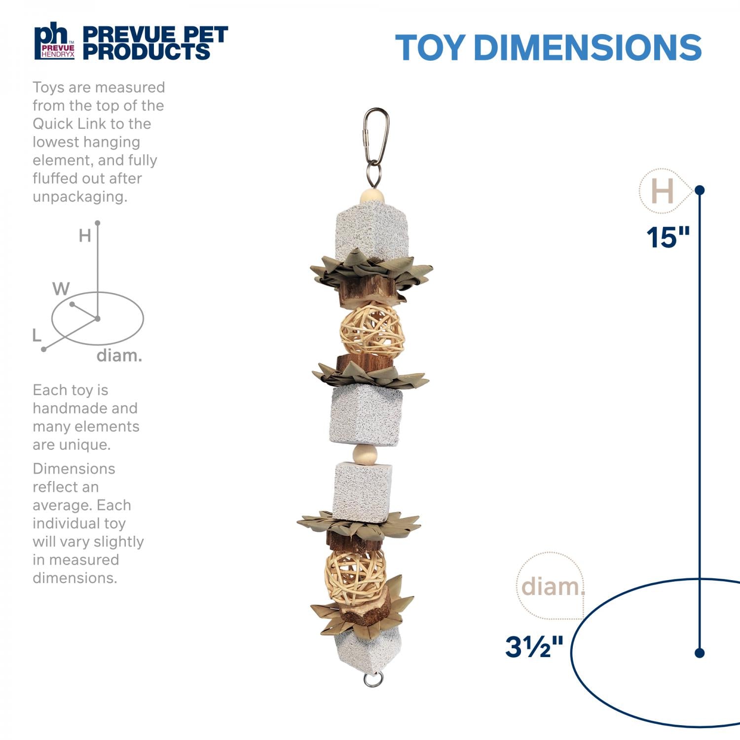 Prevue Hendryx - Lava Cubes & Spheres Cage Bird Toy