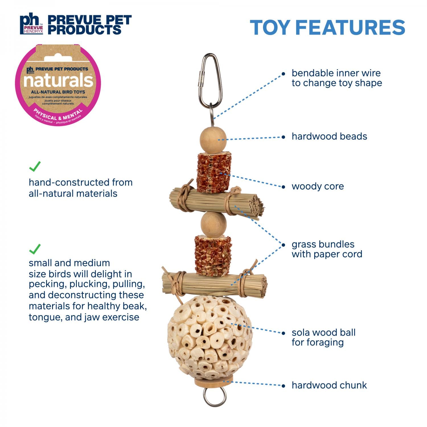 Prevue Hendryx - Lunchin' Logs Cage Bird Toy