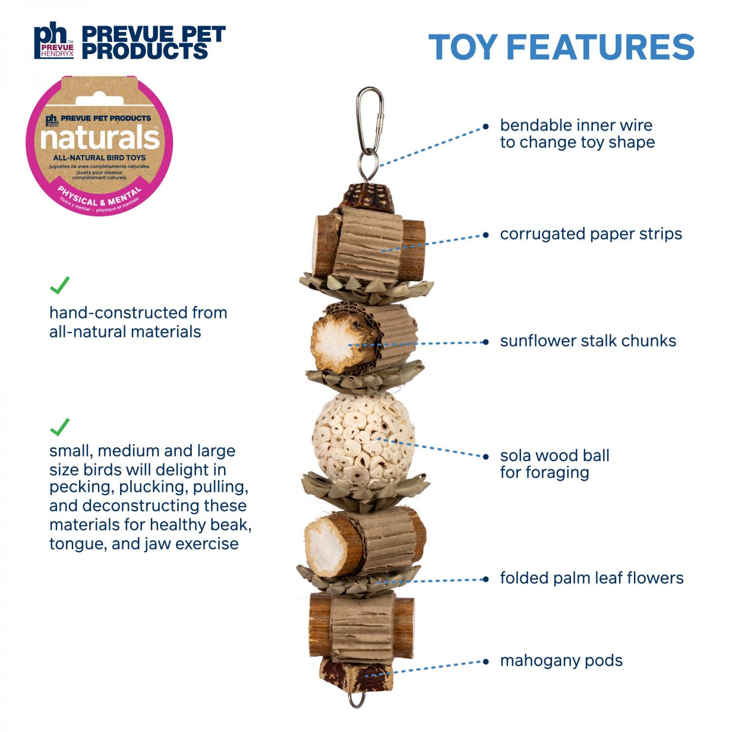 Prevue Hendryx - Lumberjack Stack Cage Bird Toy