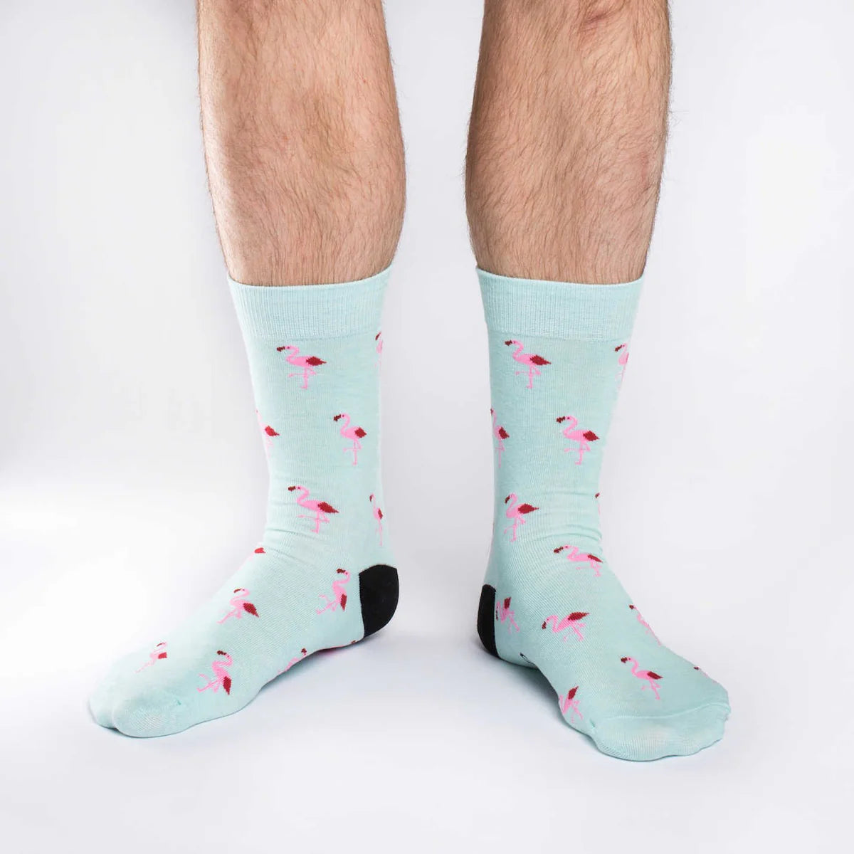 Good Luck Sock - Mint Flamingo Party