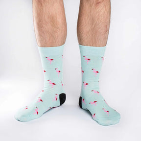 Good Luck Sock - Mint Flamingo Party