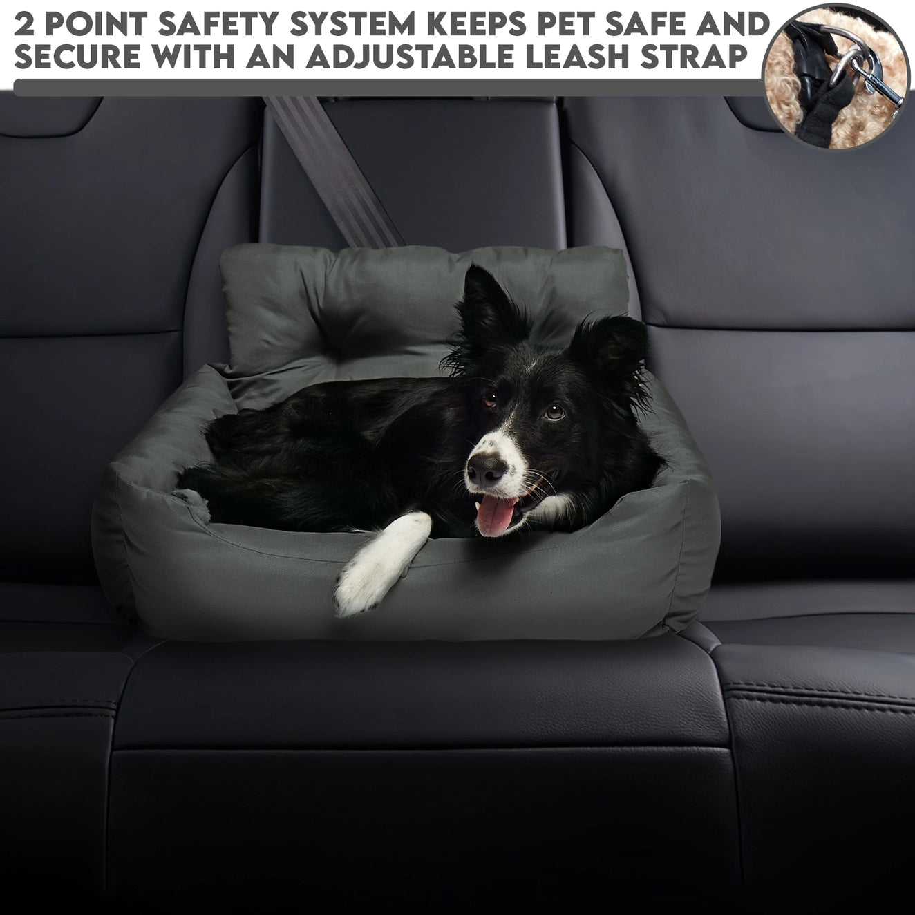 Precious Tails - Seat Belt Compatible Travel Pet Bed