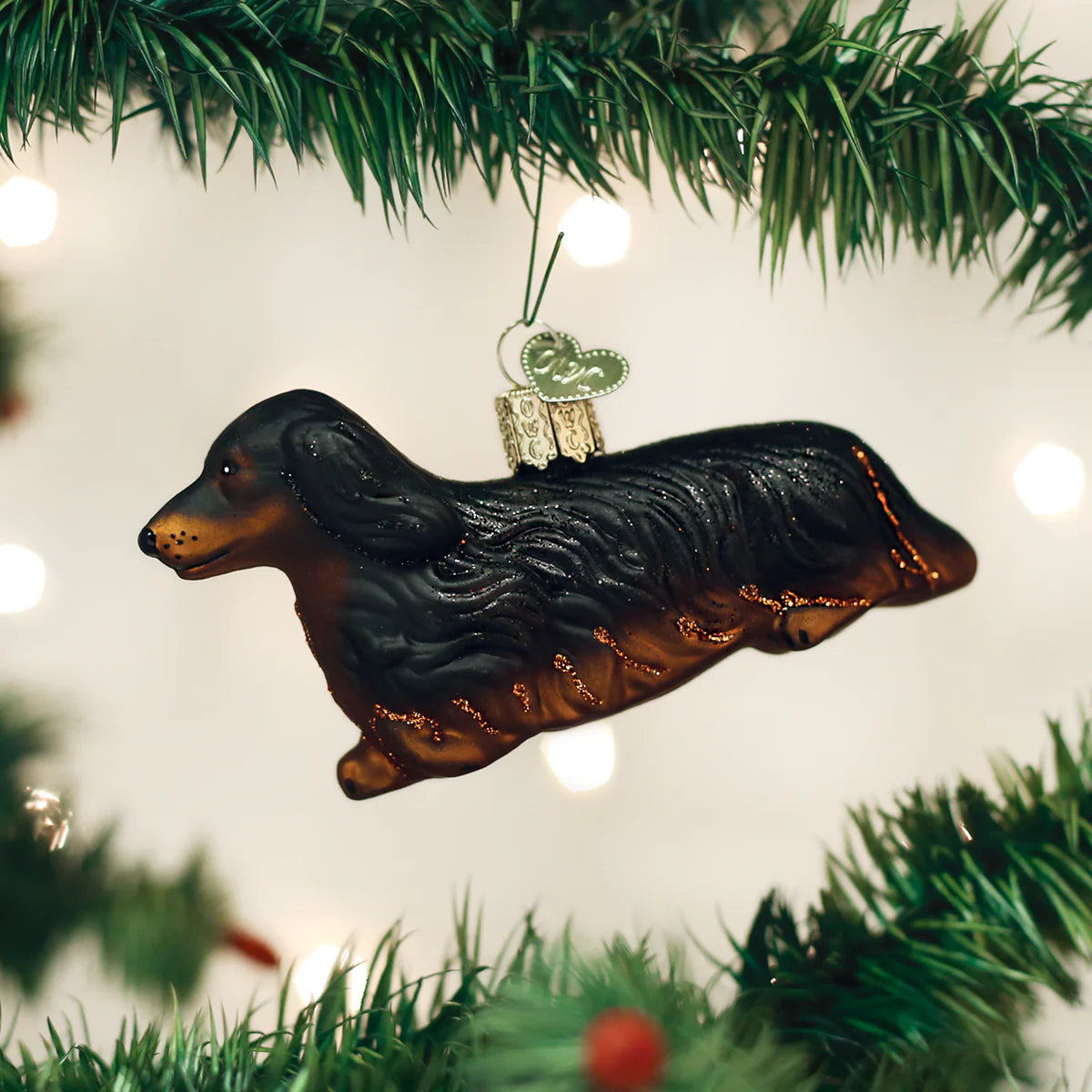 Old World Christmas - Long-haired Dachshund Ornament
