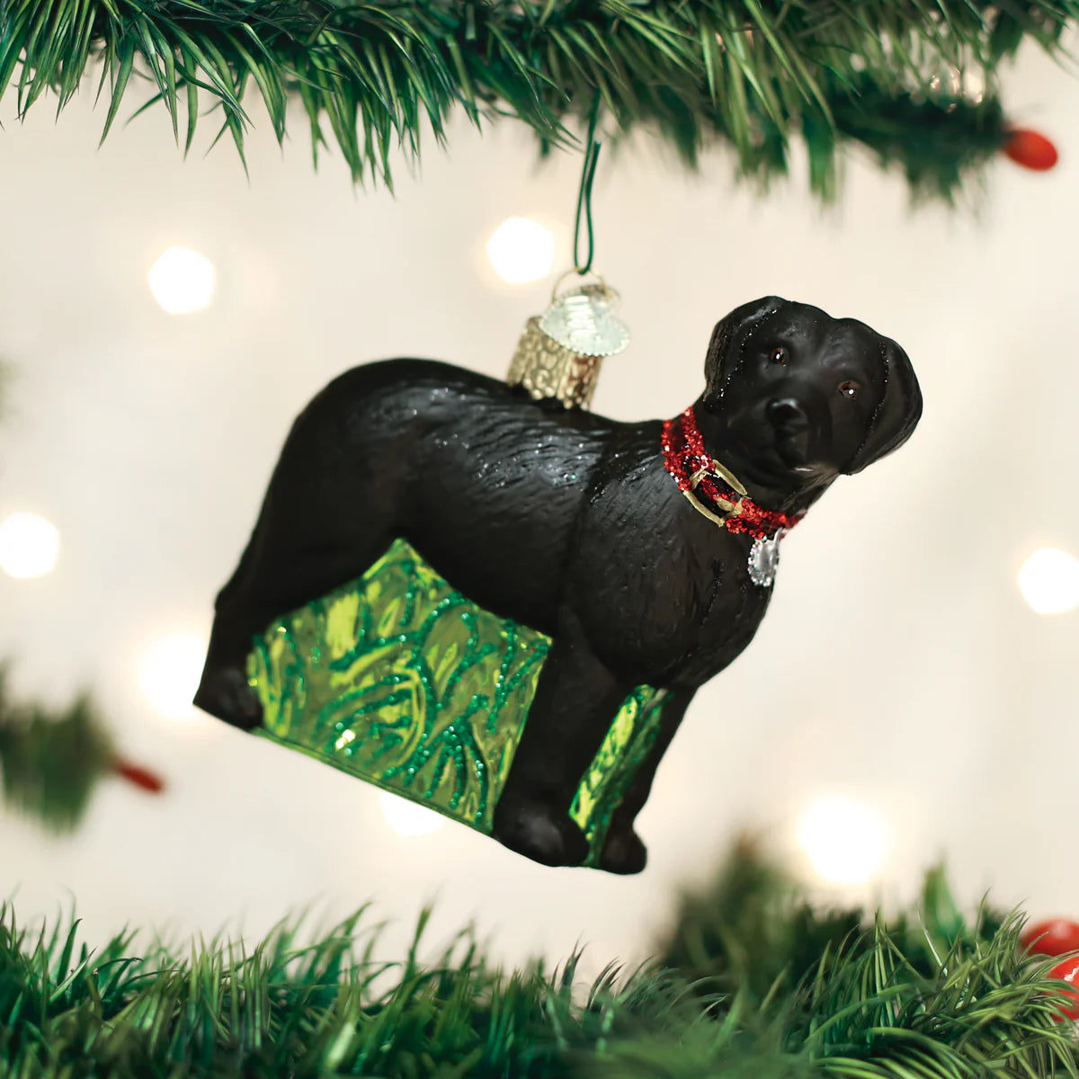 Old World Christmas - Black Lab Standing Ornament