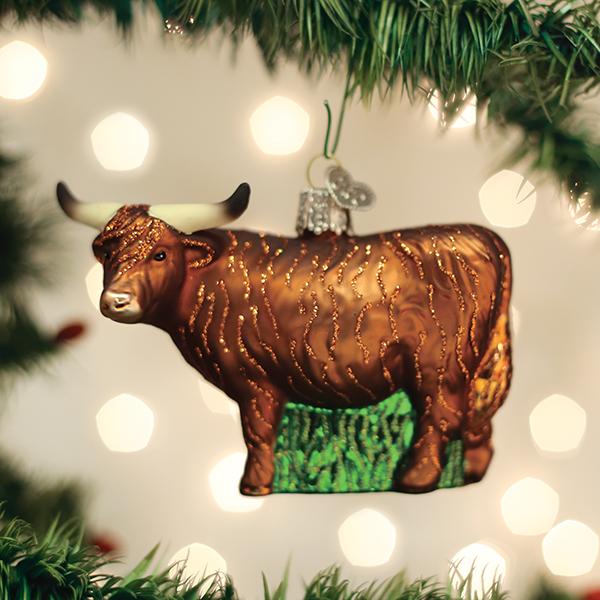 Old World Christmas - Highland Cow Christmas Ornament