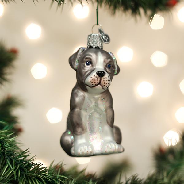 Old World Christmas - Puppy Pitbull Christmas Ornament