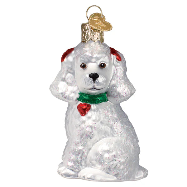 Old World Christmas - White Poodle Ornament