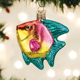 Old World Christmas - Pink/yellow Tropical Angelfish Ornament