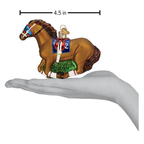 Old World Christmas - Ornament Glass Race Horse