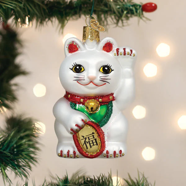 Old World Christmas - Lucky Cat Ornament