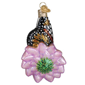 Old World Christmas - Monarch Butterfly on Flower Ornament