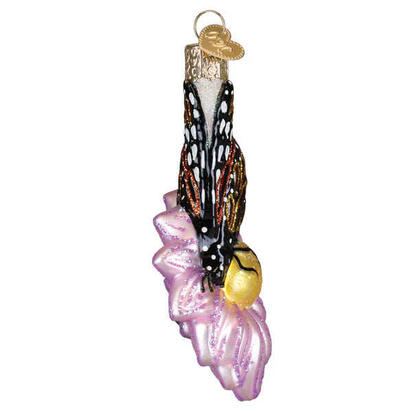Old World Christmas - Monarch Butterfly on Flower Ornament