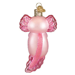 Old World Christmas - Axolotl with Candy Cane Ornament