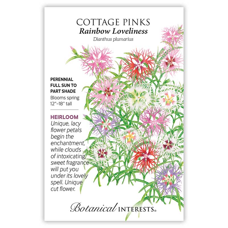Botanical Interests, Inc. - Cottage Pinks Rainbow Loveliness Seeds