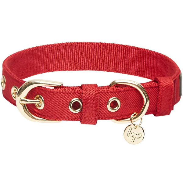 Red | The Most Coveted Dog Collar with Bowtie & Pearl