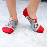 Women's Bulldog Santa No Show Socks