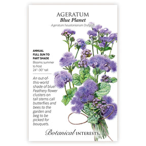 Botanical Interests, Inc. - Ageratum Blue Planet Hybrid Seeds