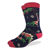 Good Luck Sock - Christmas Sweater Dinosaur Socks