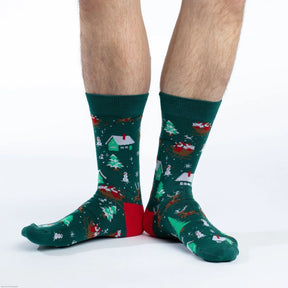 Good Luck Sock - Santa on Sled Christmas