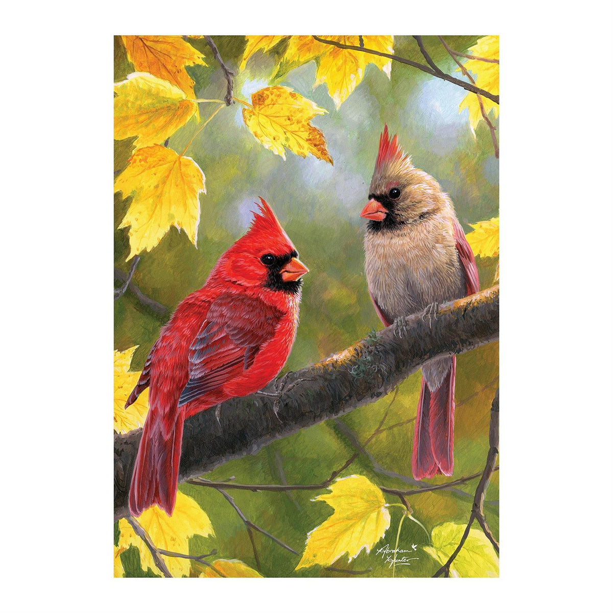 Evergreen Enterprises - Flag Cardinal Couple