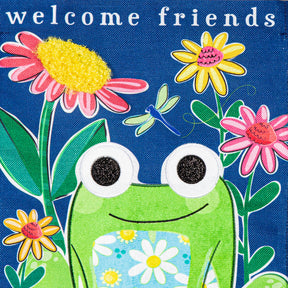 Flag Welcome Friends Frog