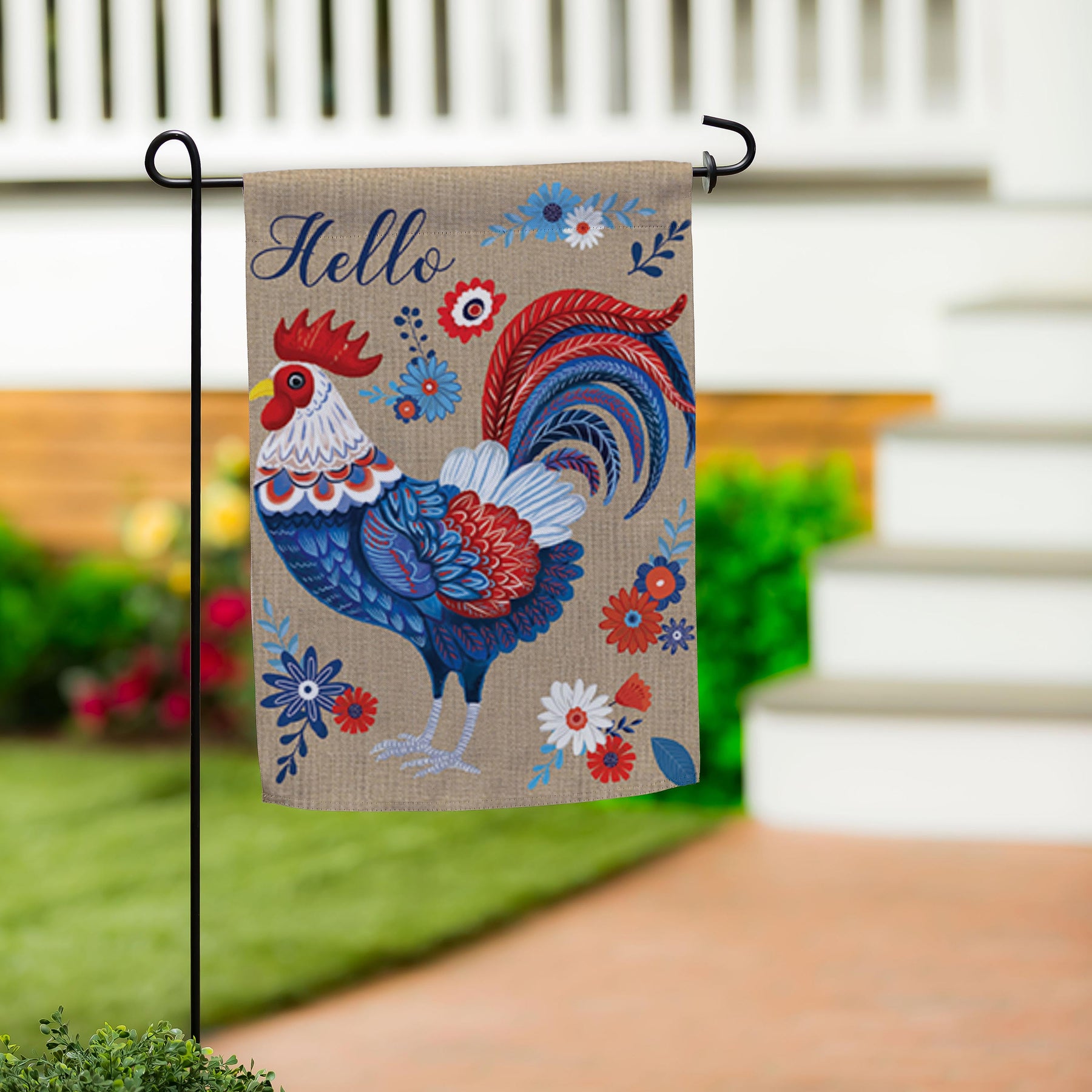Flag Flag Rooster (Red,White,Blue)